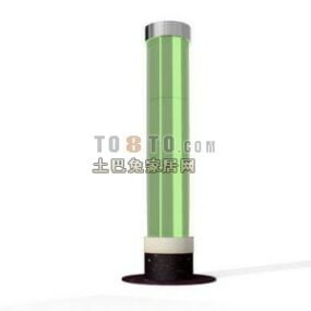 Grünes Zylinder-Säulen-3D-Modell