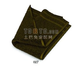 Håndklæde Brun Tekstil 3d model