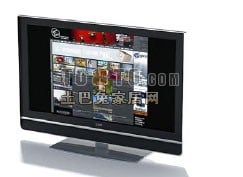 Επίπεδη τηλεόραση LCD 3d μοντέλο