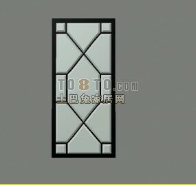3д модель простой деревянной рамы двери или окна
