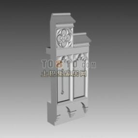 European Carved Wall Molding 3d model