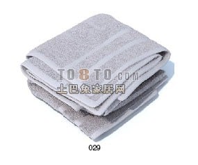 Asciugamano grigio colore modello 3d