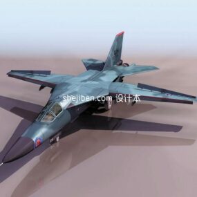Nowoczesny samolot myśliwski Model 3D