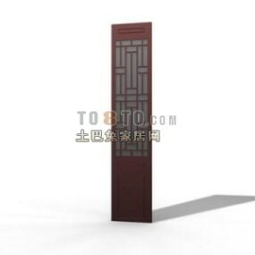 الباب الصيني العتيقة إطار الباب نمط نموذج 3D