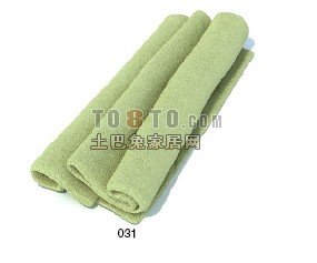 Grønt håndklæde 3d-model