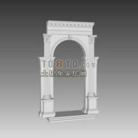 ヨーロッパのアーク壁柱コンポーネント 3D モデル