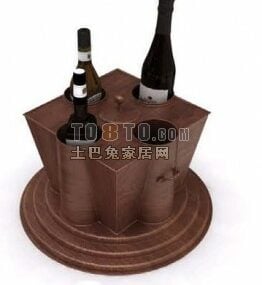 Portabottiglie di vino da tavola modello 3d