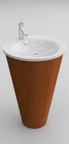 Einzigartiges kegelförmiges 3D-Modell des Waschbeckens im modernen Stil