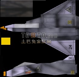 Bombowiec Myśliwiec w nowoczesnym stylu Model 3D