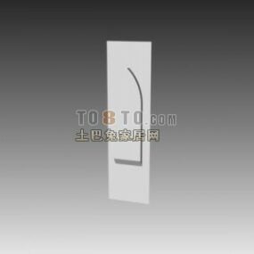 Pintu Kayu Rumah Dengan Rangka Di Atas Model 3d