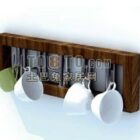 Kitchen Accessories Cup With Shelf Holder