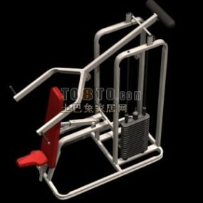Sprzęt do ćwiczeń na siłowni Krzesło ze sztangą Model 3D