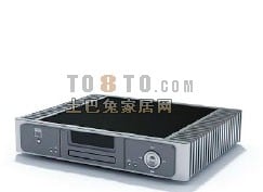 Silver Dvd Player Gadget 3d-modell