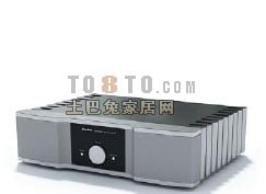 Elektrisk DVD-spelare med högtalare Kombinera 3d-modell