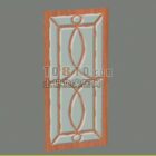 Glass Door With Wood Frame Pattern