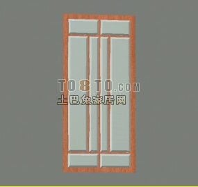 3д модель прямоугольной рамы дверного окна