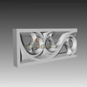 European Carved Hole Panel 3d-modell