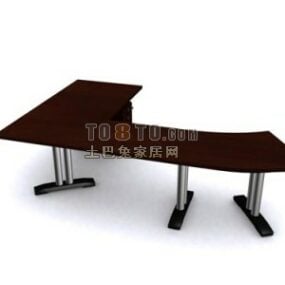 フルーツボウル付き大理石のダイニングテーブル3Dモデル