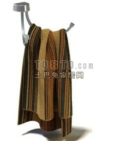 Badrumsfärg handdukar 3d-modell
