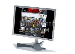 Lcd Tv With Stand Old Style 3d model