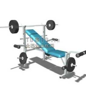 Indoor Barbell Fitness Equipment 3d model