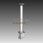 Classic Construction Greek Column With Base