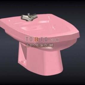 Pink Toilet Sanitary 3d model
