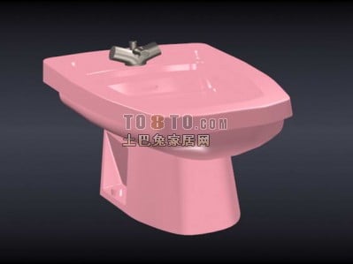 Sanitaires de toilettes roses