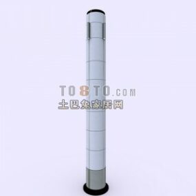 Modelo 3d de columna cilíndrica de acero