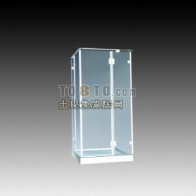 Modello 3d con doccia quadrata in vetro