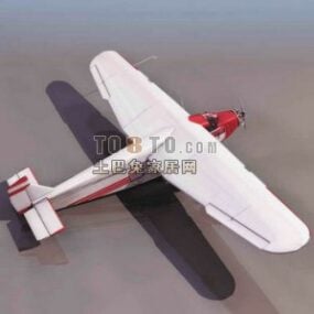 Modelo 3d de avião pequeno utilitário
