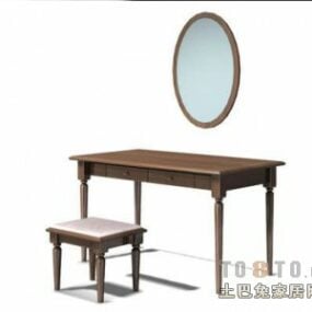 Kursi Meja Perabotan Hotel Dengan Model Cermin 3d