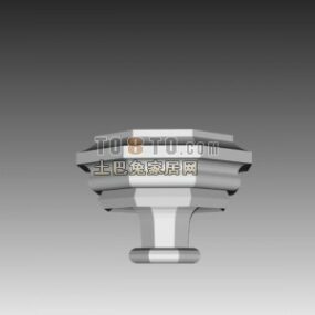 Klassisches Messing-Öllampen-Dekorations-3D-Modell
