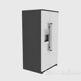 Modello 3d a doppia porta del frigorifero da cucina moderna