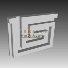 Maze Frame Decoration 3d-modell