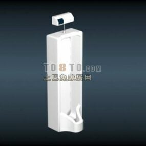 Modèle 3D sanitaire d'urinoir élevé