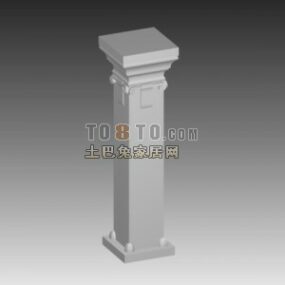 Construction Column With Wall Head 3d model