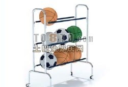 Sport Balls On Shelf 3d model