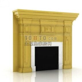 Standard Fireplace Stone Material 3d model