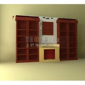 خزانة حائط مع طاولة جانبية نموذج ثلاثي الأبعاد