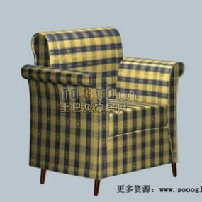 Office Furniture Armchair Checker Finished Texture 3d model