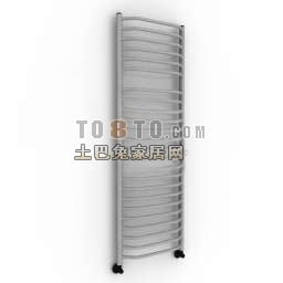 Equipo de calefacción con cubierta de panel plateado modelo 3d