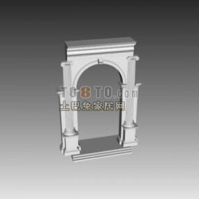European Carved Wall Molding Decoration 3d model
