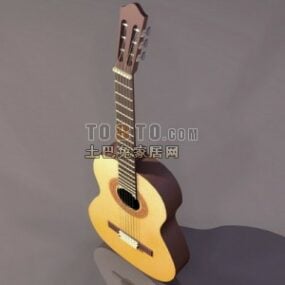 تجهیزات موسیقی ساز گیتار کلاسیک مدل سه بعدی