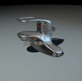 Robinet d'eau en acier inoxydable chromé modèle 3D