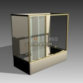 Glass Shower Room Rectangle Plan 3d model