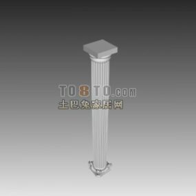 3д модель строительной колонны Классическая каменная колонна