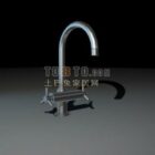 Curved Water Tap Chrome Material
