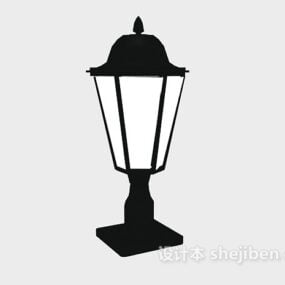 Wrought Iron Lamp Antique Style 3d model