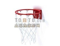 スポーツ用品バスケットボール赤いバスケット3Dモデル